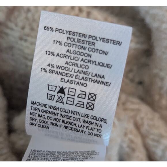 Gorgeous LUCKY BRAND Cable Knit Crewneck Crop Sweater Size MEDIUM - Picture 5 of 5